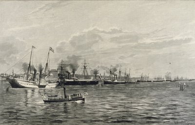 The Naval Review, em Kiel, em 3 de setembro de 1890 de Richard Huenten