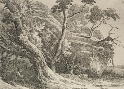 Espécimes de Poliautografia: Homem Sentado sob um Carvalho, 1802. de Richard II Cooper