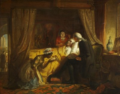 The Death of Edward Colston, c.1844 (óleo sobre tela) de Richard J. Lewis