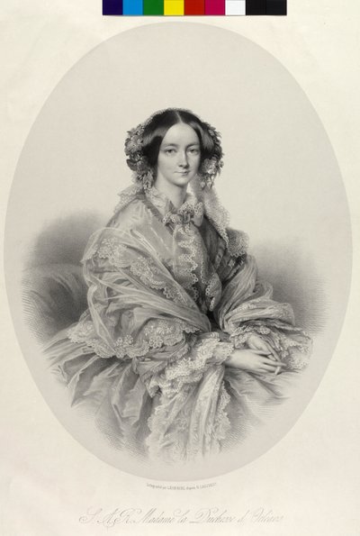 Duquesa de Mecklenburg-Schwerin Helen (litografia) de Richard Lauchert