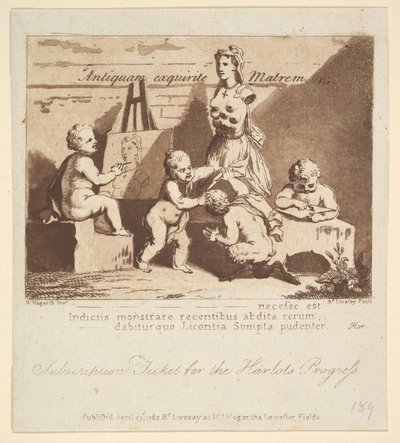 Meninos espiando na natureza, 1782. de Richard Livesay