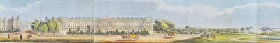 Terraço de Hanover, detalhe de "uma vista panorâmica em volta do parque do regente", bar. por Ackermann, 1831 (aquatint) de Richard Morris