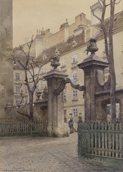 O Heiligenkreuzerhof em Viena de Richard Moser