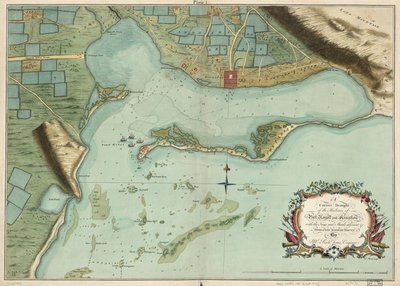 Um calado correto dos portos de Port Royal e Kingston, com as chaves e os cardumes adjacentes etc. de uma pesquisa tardia e precisa, feita pelo Sr. Richd Jones, engenheiro. de Richard; Mynde Jones