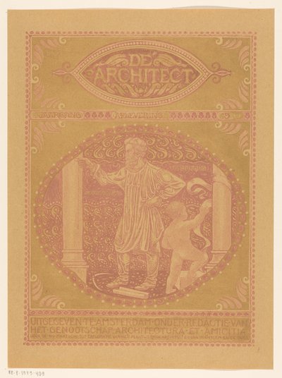 Design da capa para: De Architect, 1911 de Richard Nicolaüs Roland Holst