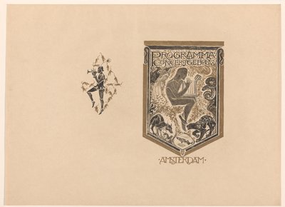 Desenho da capa para: Concertgebouw programa de Amesterdão de Richard Nicolaüs Roland Holst
