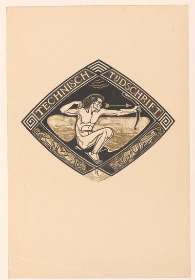 Design de capa para: Revista Técnica, 1914 de Richard Nicolaüs Roland Holst