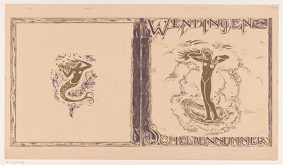 Desenho da capa para: Twists, edição Shell, 1923 de Richard Nicolaüs Roland Holst