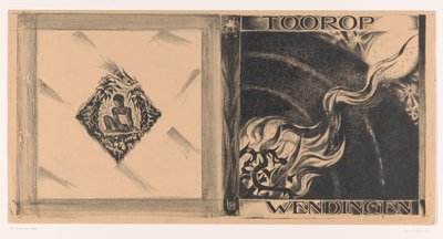 Desenho da capa para: Wendingen, edição Toorop, 1928 de Richard Nicolaüs Roland Holst