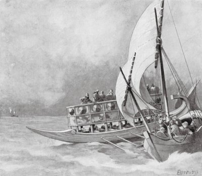 Captura de um pirata jónico (litografia) de Richard Norbury