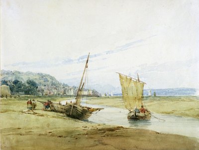 Perto Honfleur, c.1822 (wc sobre grafite no papel) de Richard Parkes Bonington