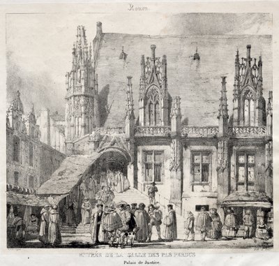 Rouen: Entrada para a Salle des Pas Perdus, Palácio da Justiça de Richard Parkes Bonington