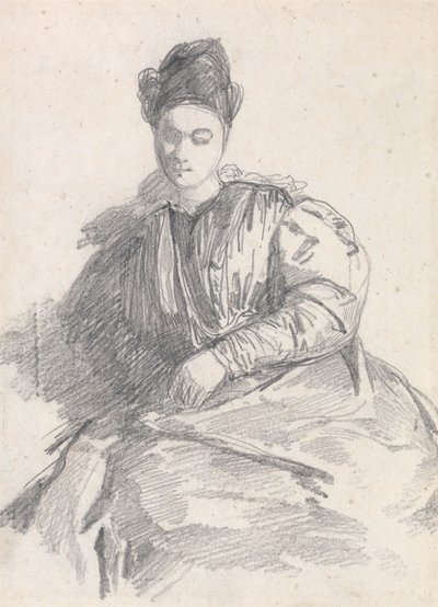 Estudo de uma mulher sentada de Richard Parkes Bonington