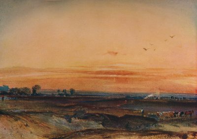 Pôr do sol, 1826 de Richard Parkes Bonington