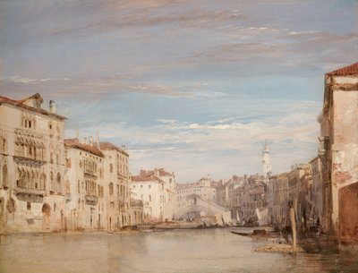 O Grande Canal, Veneza, olhando em direção ao Rialto de Richard Parkes Bonington