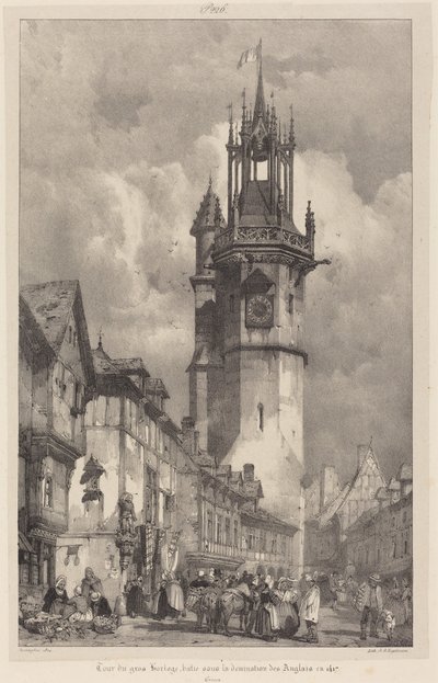 Torre do Gros-Horloge, Évreux de Richard Parkes Bonington