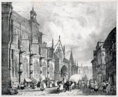 Viagens pitorescas e românticas na antiga França, Normandia ..., 1824. de Richard Parkes Bonington