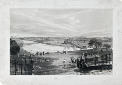 Avenham  Miller Park, c.1870 (litografia tingida sobre papel) de Richard Parminter Cuff