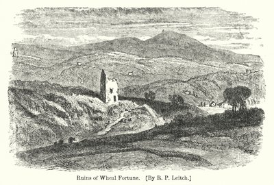 Ruínas da Fortuna de Wheal (gravura) de Richard Principal (after) Leitch