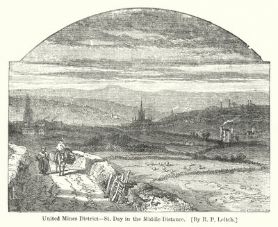 United Mines District, St Day in the Middle Distance (gravura) de Richard Principal (after) Leitch