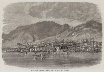 Hong Kong, porção central da cidade de Victoria de Richard Principal Leitch