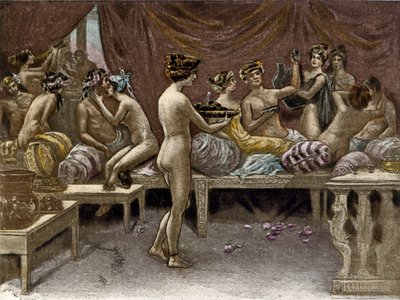 Ilustração de Richard Ranft (1862 - 1931) para Lucien de Samosate (125 aprox. - 192): as cortesãs. de Richard Ranft