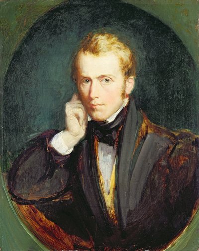 Auto-retrato, c.1827-37 (óleo no painel) de Richard Redgrave