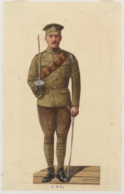 Um soldado da 2ª Guarda de Dragoon de Richard Simkin