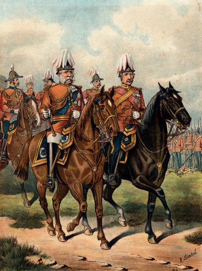 George William Frederick Charles, 2º Duque de Cambridge, soldado britânico, c1885 de Richard Simkin