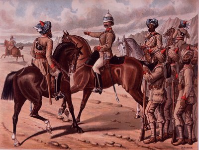 The Corps of Guides, c.1895 (cor litho) de Richard Simkin
