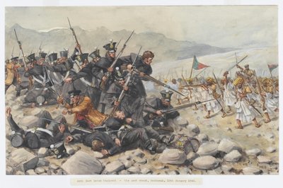 A última bancada do 44º Regimento de Essex Oriental em Gandamuk de Richard Simkin
