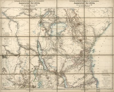 Os protetorados alemães e britânicos e as esferas de interesse na África Oriental Equatorial: sob os acordos de junho de 1890 de Richard; Sprigade Kiepert