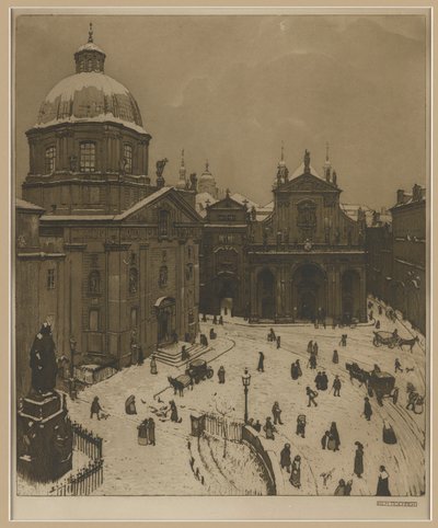A Praça Kreuzherren em Praga de Richard Teschner
