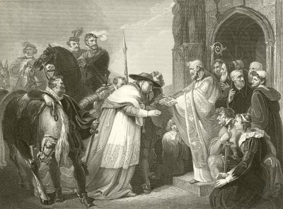 Cardeal Wolsey na Abadia de Leicester de Richard Westall