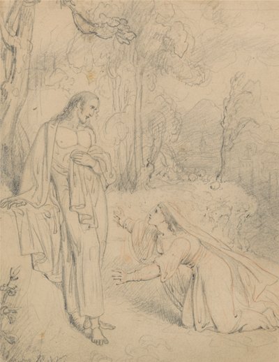 Cristo aparece a Maria Madalena (João 20:13-14) de Richard Westall