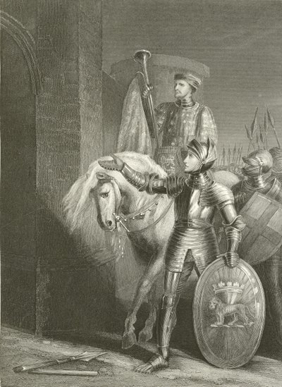 Rei Henrique V, antes de Harfleur de Richard Westall