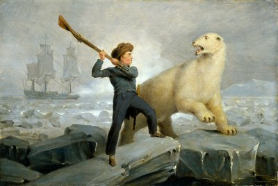 Nelson e o urso, c.1806 (óleo sobre painel de carvalho) de Richard Westall