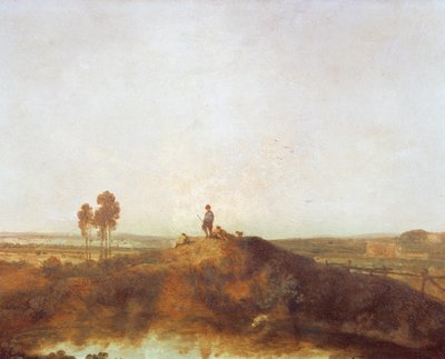 Uma piscina com figuras numa colina de Richard Wilson