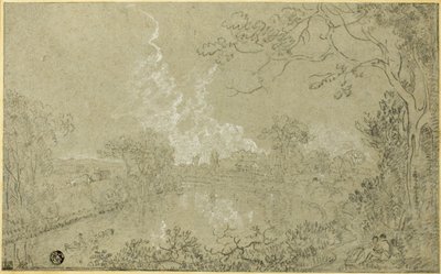 Margens do rio Dee perto de Eaton Hall, Cheshire de Richard Wilson