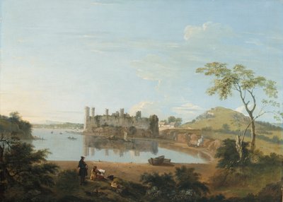 Castelo de Caernarvon, c.1744 (óleo sobre tela) de Richard Wilson