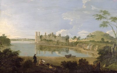Castelo de Caernarvon, c.1745-50 (óleo sobre tela) de Richard Wilson