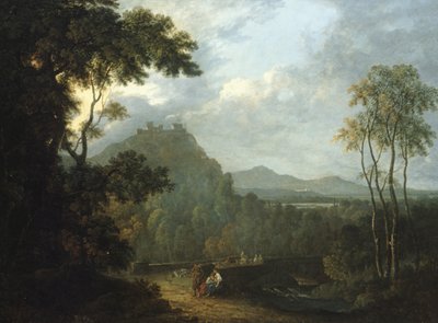 Castelo de Dinas Bran, perto de Llangollen II, c.1770 (óleo sobre tela) de Richard Wilson