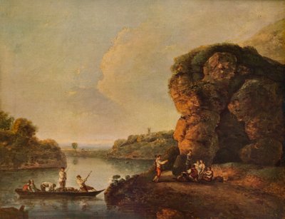 Paisagem, com rio e barcos, c1758, 1938 de Richard Wilson