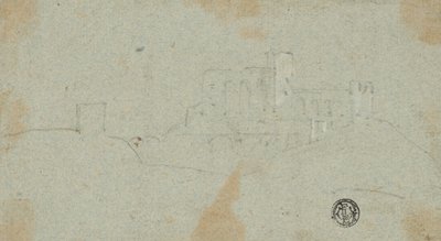 Esboço da fortaleza na colina de Richard Wilson
