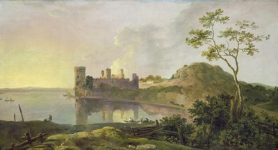 Noite de Verão (Castelo de Caernarvon) c.1764-65 (óleo sobre tela) de Richard Wilson