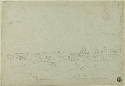 Vista de São Pedro a partir do Palácio dos Césares, com o Circo Máximo em baixo de Richard Wilson