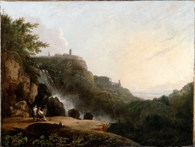 Vista de Tivoli: as Cascatelle e a «Villa de Mecenas» de Richard Wilson