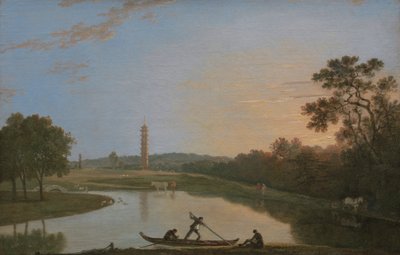 Kew Gardens: The Pagoda and Bridge [1985, Cormack, YCBA Catálogo conciso] de Richard Wilson