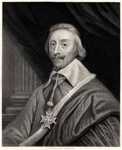 Cardeal Richelieu, prelado e estadista francês, século XIX de Richard Woodman