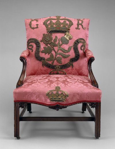 Poltrona, c.1750 (mogno e estofamento) de Richard and Elwick Edward (attr. to) Wright